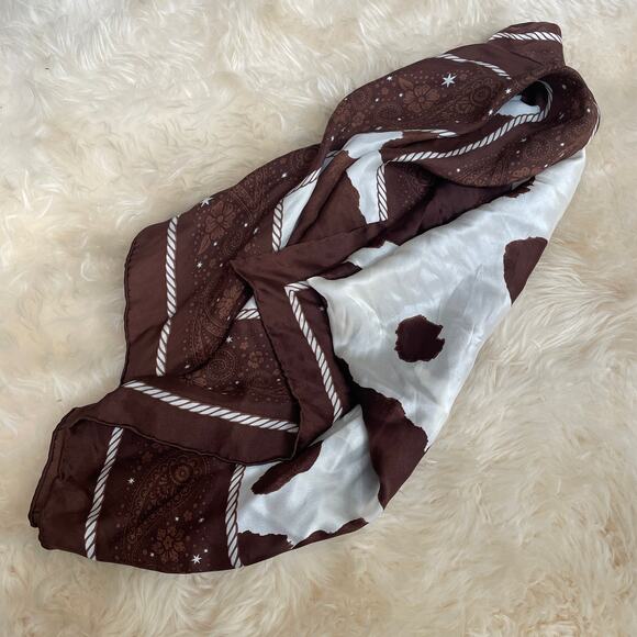 10-Piece Vintage Scarf Lot | Silk, Italy, Japan, Echo, Hand-Rolled, Rare Mix - Picture 8 of 16